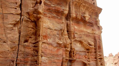 Low angle view of rock formation