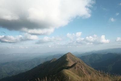 Scenic view of dramatic landscape against sky