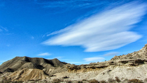 Scenic view of desert against sky