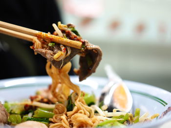 Close-up of food in plate