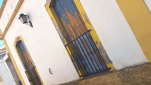 Low angle view of yellow building