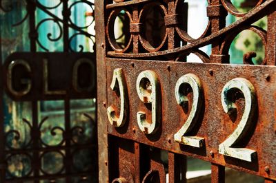 Close-up of rusty metal