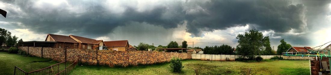 View of landscape against cloudy sky