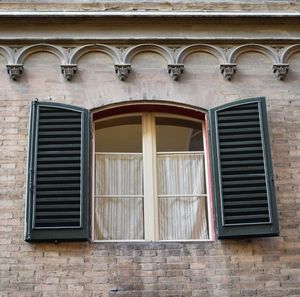 Low angle view of window on building
