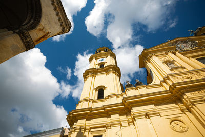 Low angle view of traditional building against sky