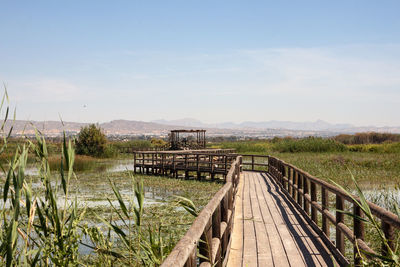 Way over water. natural park waterfowl, sant felip neri