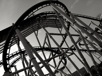 Low angle view of amusement ride