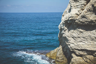 Rock formation by sea