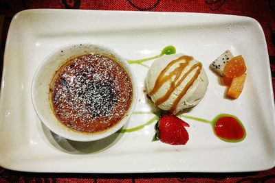 Close-up of served food