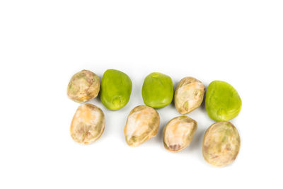 Close-up of fruits against white background