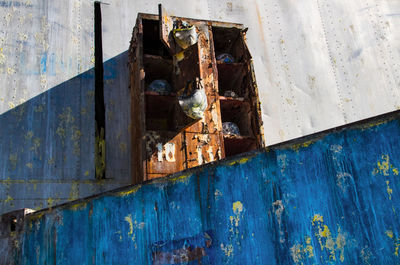 Old rusty metal door