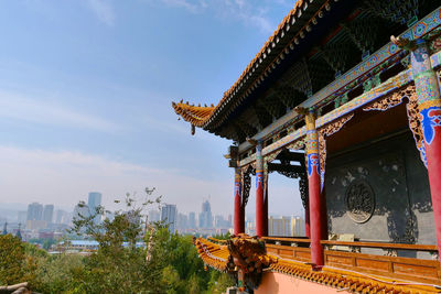 Low angle view of building against sky