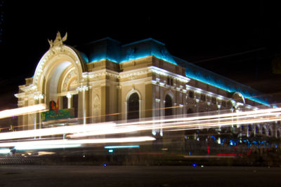 Light trails at night