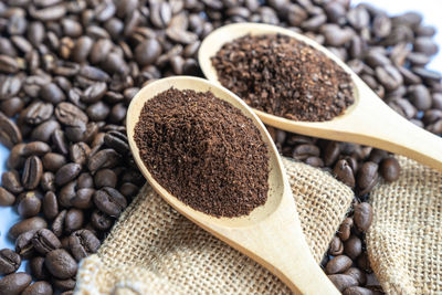 Close-up of coffee beans