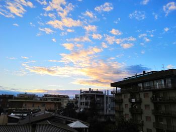 High angle view of townscape against sky