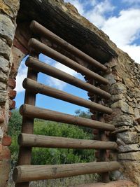 Low angle view of built structure against sky