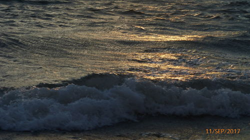 Scenic view of sea waves