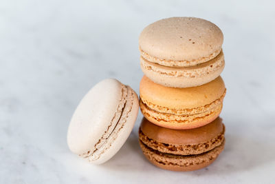 Close-up of macaroons