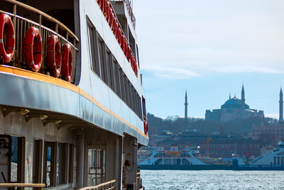 Ferry and cityscape of istanbul