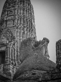 Low angle view of statue of historic building