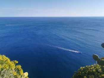 High angle view of sea against sky