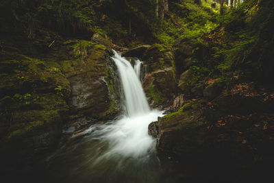 Unspoilt nature with waterfall around the hochwechsel mountains in the region of styria, austria