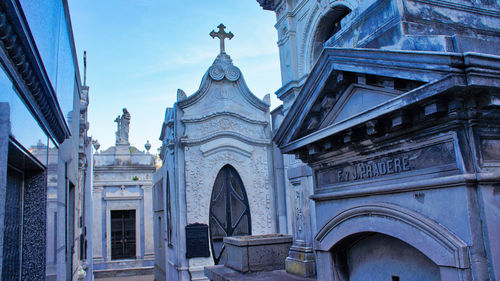 Low angle view of historic building against sky