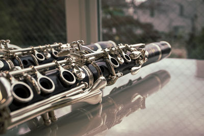 Close-up of clarinet