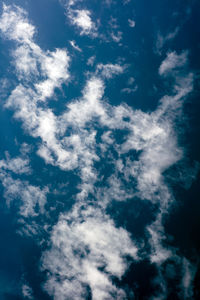 Low angle view of clouds in sky