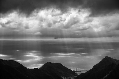 Dramatic sky over sea