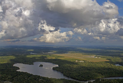 Scenic view of river against sky