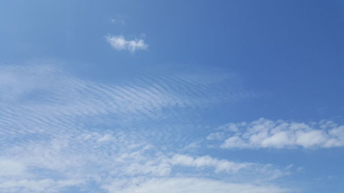 Low angle view of clouds in sky