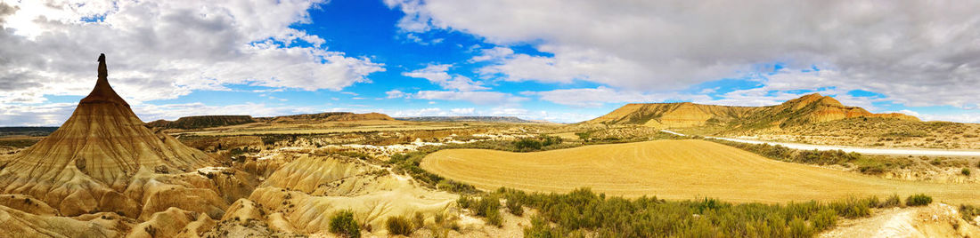 Panoramic view of landscape against sky