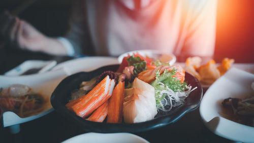 Close-up of food in plate