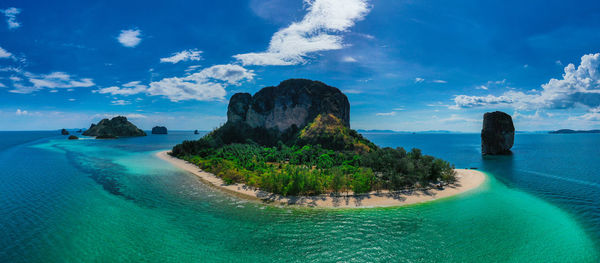 Panoramic view of sea against sky