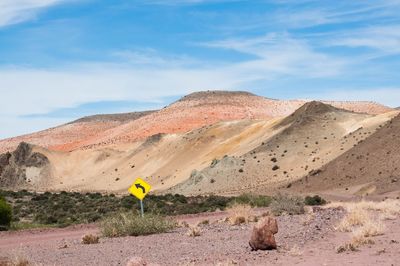 Scenic view of desert against sky