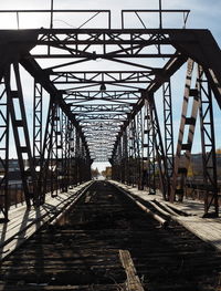 Railway bridge against sky