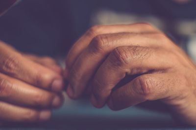 Close-up of hands