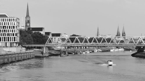 View of bridge over river