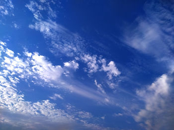 Low angle view of clouds in sky