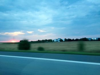 Road against cloudy sky