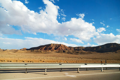 Scenic view of desert against sky