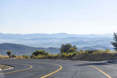 Scenic view of landscape against clear sky