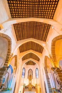 Low angle view of ceiling of building