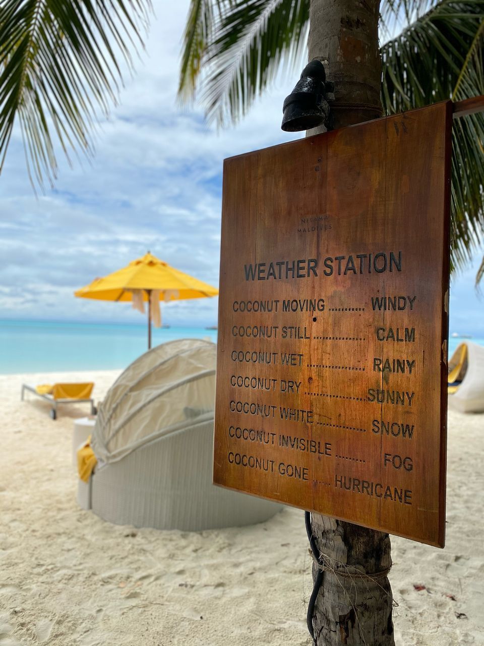 INFORMATION SIGN ON BEACH