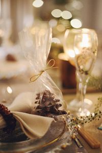 Close-up of cake on table