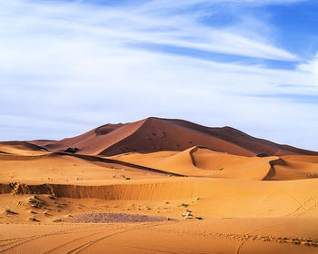 Scenic view of desert against sky