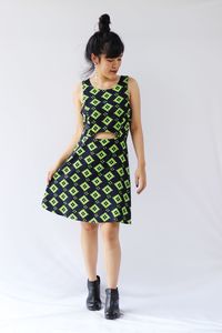 Woman standing against white background