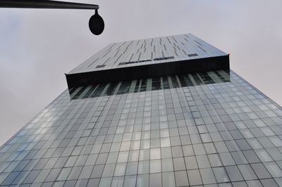 Low angle view of modern buildings against sky