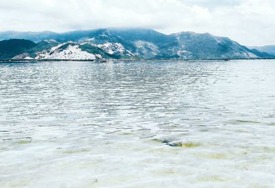 Close-up of sea against sky